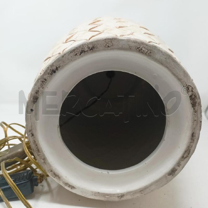 LAMPADA CERAMICA DEC GRIGLIA ROMBI BEIGE | Mercatino dell'Usato Roma re di roma 5