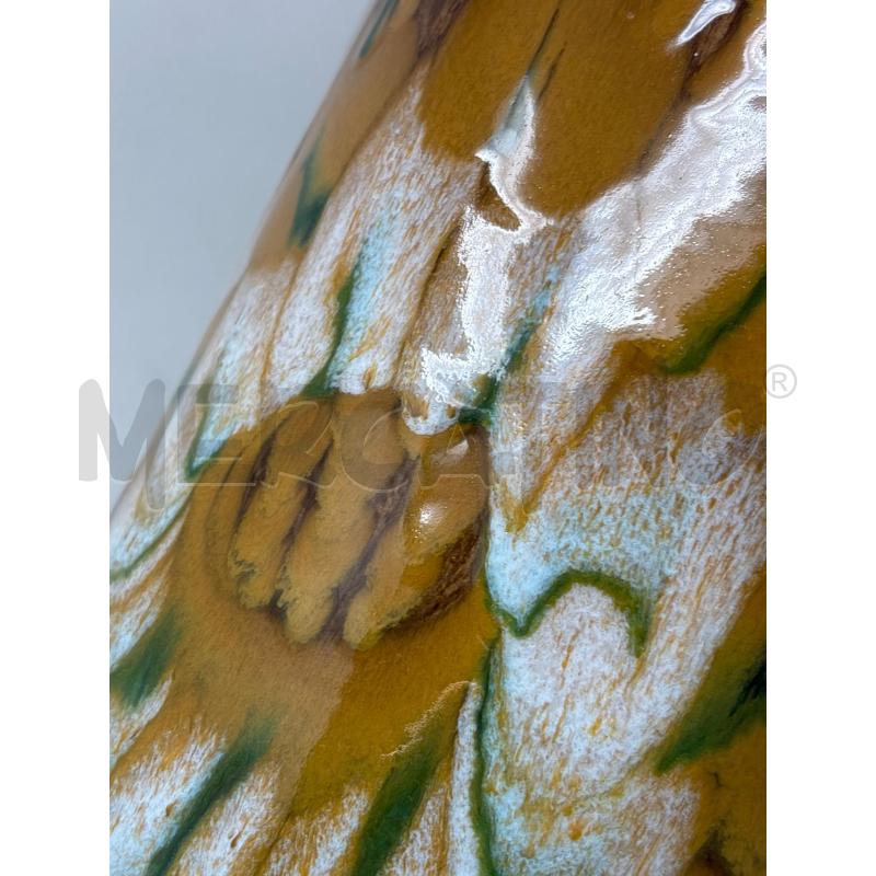 LAMPADA CERAMICA SMALTATA FIORI SENAPE VERDI | Mercatino dell'Usato Roma re di roma 3
