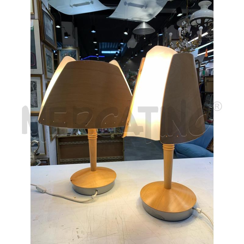 LAMPADA COPPIA SOREN ERIKSEN LEGNO PLASTICA BIANCA | Mercatino dell'Usato Roma re di roma 5