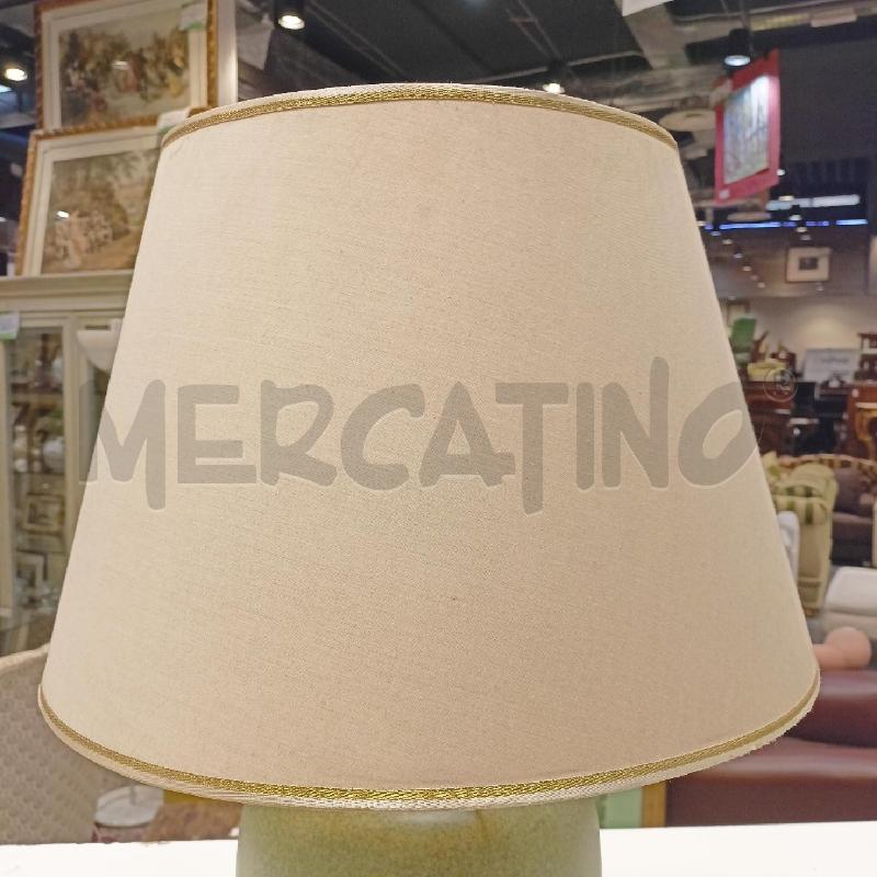 LAMPADA DA TAVOLO METALLO VERDE PARALUME BIANCO PASS DORATO | Mercatino dell'Usato Roma re di roma 3