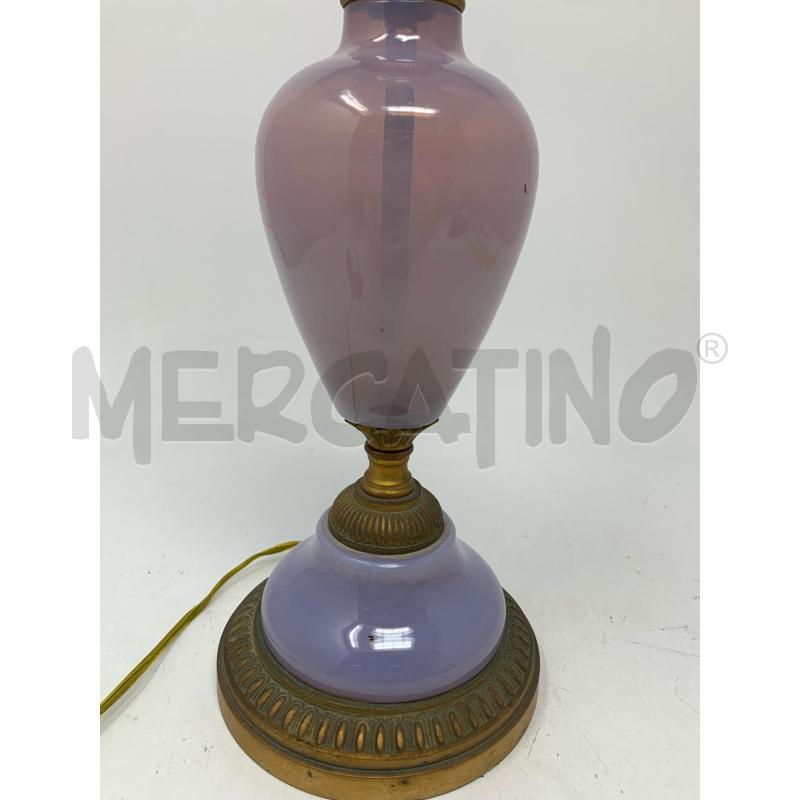LAMPADA DA TAVOLO OPALINA LILLA | Mercatino dell'Usato Roma re di roma 3