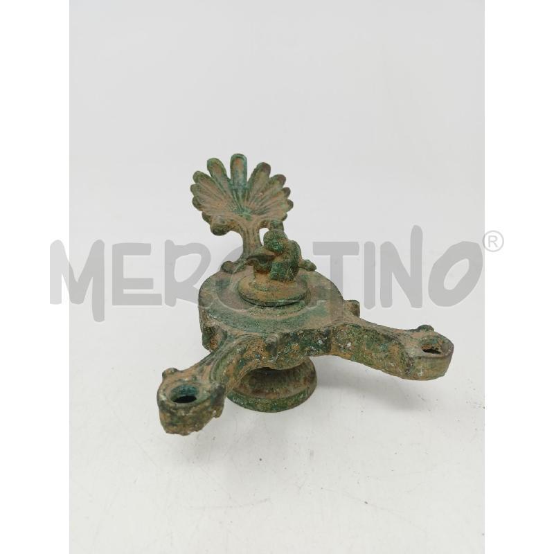 LAMPADA DOPPIO OLIO DEC UCCELLINO BAMBINO METALLO | Mercatino dell'Usato Roma re di roma 1