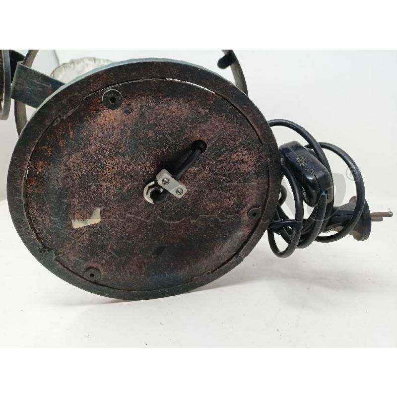 LAMPADA FERRO BATTUTO CAMPANA VETRO PULEGOSO SFUMAT MARRON  | Mercatino dell'Usato Roma re di roma 5