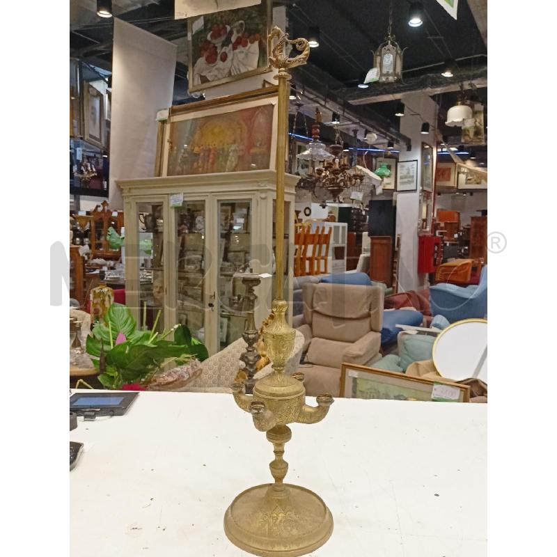 LAMPADA FIORENTINA BRONZO 4 BRACCI DRAGO APICE STEMMA PANPHILIJ  | Mercatino dell'Usato Roma re di roma 1