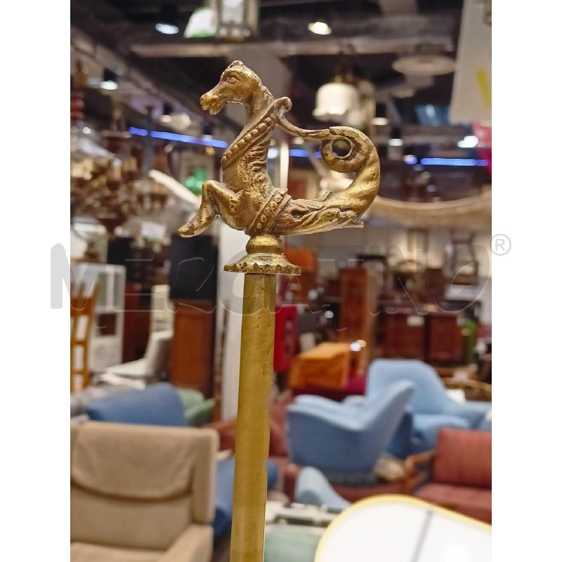 LAMPADA FIORENTINA BRONZO 4 BRACCI DRAGO APICE STEMMA PANPHILIJ  | Mercatino dell'Usato Roma re di roma 3