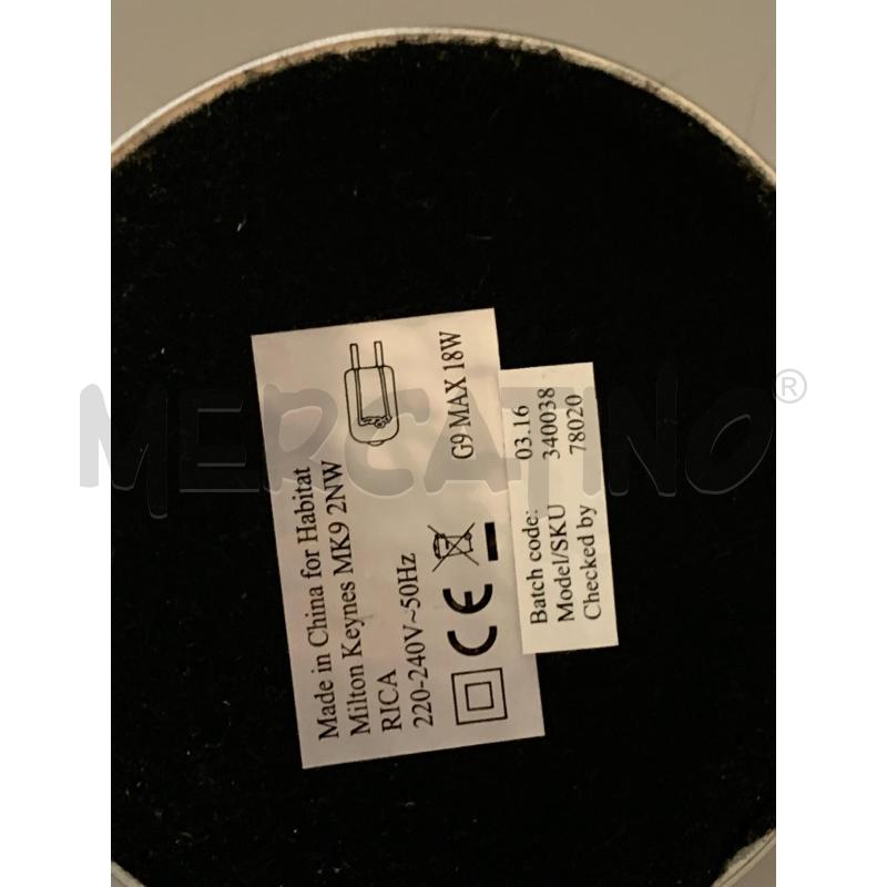 LAMPADA INOX BASE TONDA PRESA INGLESE ACCENSIONE TOCCO DIREZIOBNABILE | Mercatino dell'Usato Roma re di roma 5