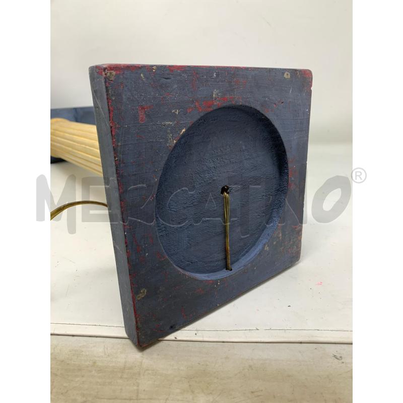 LAMPADA LEGNO  BASE BLU COLONNA BEIGE  | Mercatino dell'Usato Roma re di roma 5