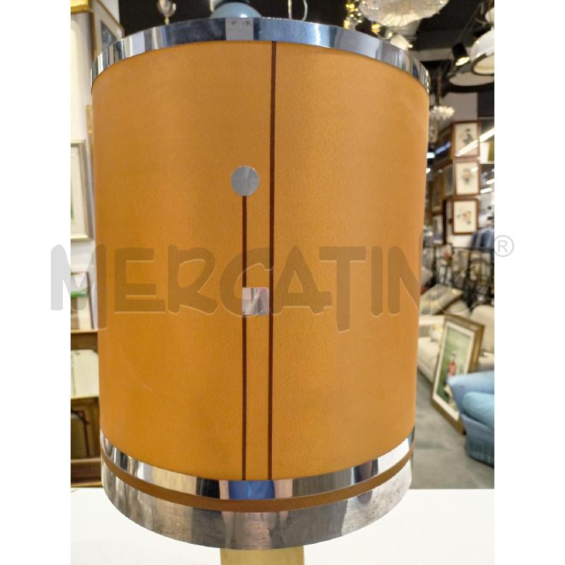 LAMPADA METALLO OTTONATA RETTANGOLARE PARALUME ARANCIO DEC METALLO SILVER | Mercatino dell'Usato Roma re di roma 3