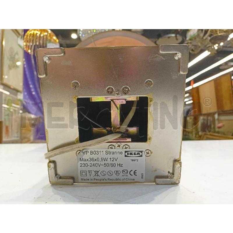 LAMPADA METALLO OTTONATA RETTANGOLARE PARALUME ARANCIO DEC METALLO SILVER | Mercatino dell'Usato Roma re di roma 4