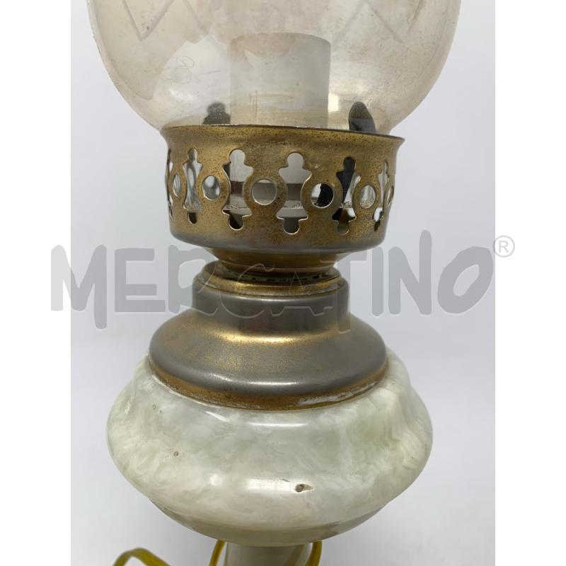 LAMPADA ONICE VERDE 3 PIEDINI ROTONDI ORO PARALLUME VETRO  | Mercatino dell'Usato Roma re di roma 4