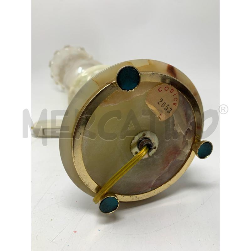 LAMPADA ONICE VERDE 3 PIEDINI ROTONDI ORO PARALLUME VETRO  | Mercatino dell'Usato Roma re di roma 5