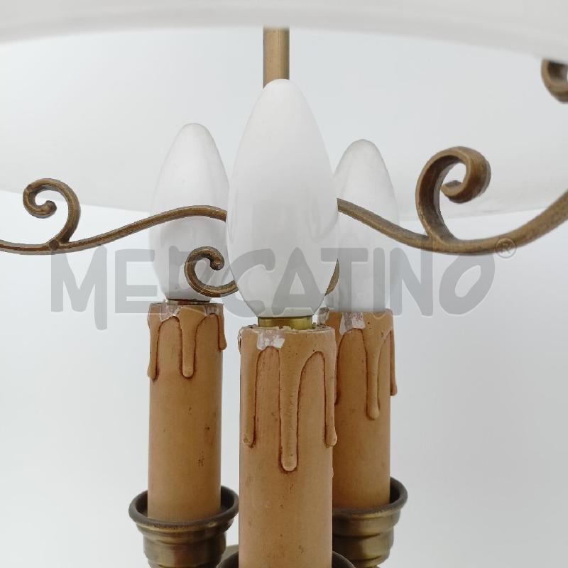 LAMPADA OTTONE 3 LUDI PARALUME VETRO BIANCO FUNGO | Mercatino dell'Usato Roma re di roma 2