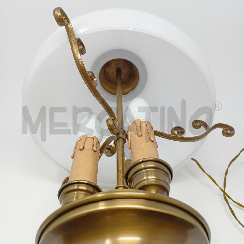 LAMPADA OTTONE 3 LUDI PARALUME VETRO BIANCO FUNGO | Mercatino dell'Usato Roma re di roma 3
