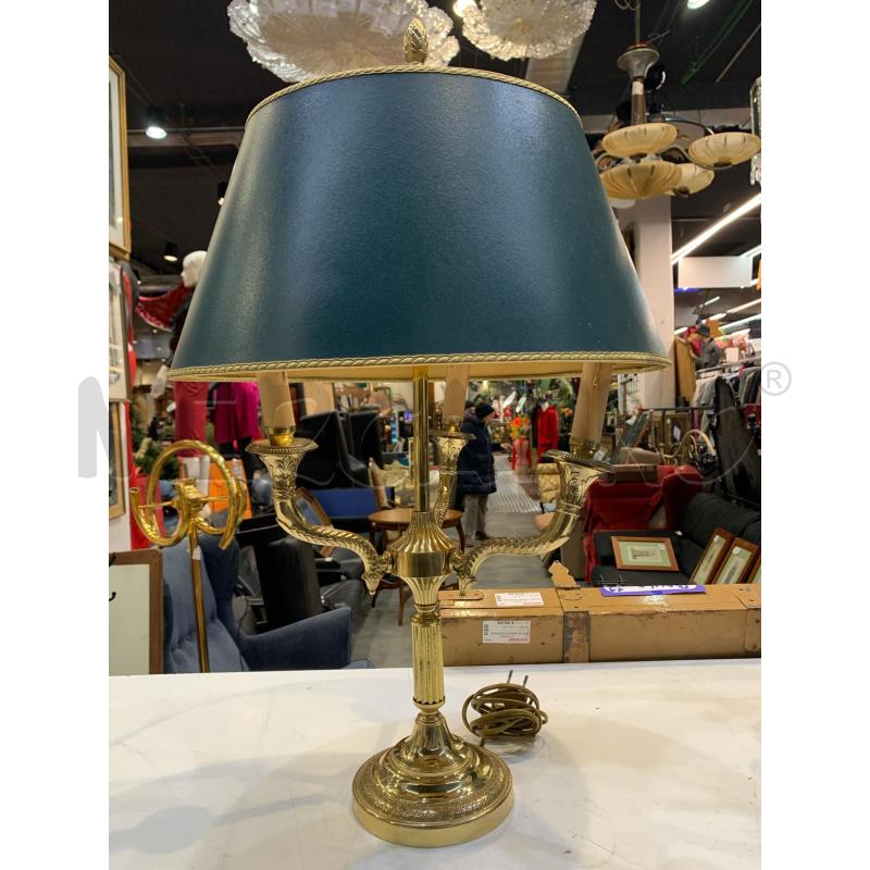 LAMPADA OTTONE STILE IMPERO 3 LUCI PARALUME ECOP VERDE | Mercatino dell'Usato Roma re di roma 1