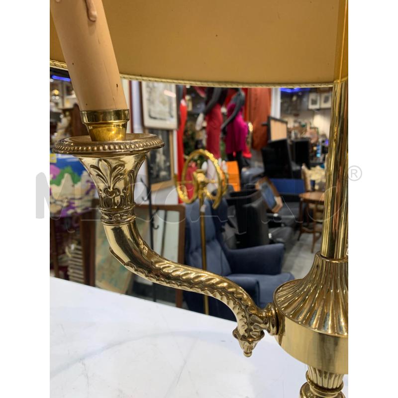 LAMPADA OTTONE STILE IMPERO 3 LUCI PARALUME ECOP VERDE | Mercatino dell'Usato Roma re di roma 3