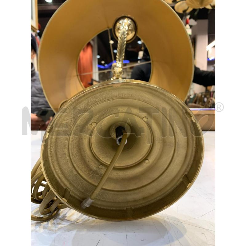 LAMPADA OTTONE STILE IMPERO 3 LUCI PARALUME ECOP VERDE | Mercatino dell'Usato Roma re di roma 5