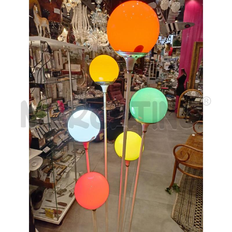 LAMPADA PIANTANA ALBERELLO STILNOVO 6L. PARALUMI VETRO COLORATI | Mercatino dell'Usato Roma re di roma 4