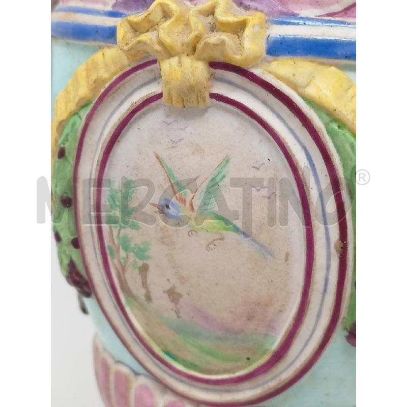 LAMPADA PORC ROSA AZZURRA DUE DAME BASE LEGNO  | Mercatino dell'Usato Roma re di roma 5