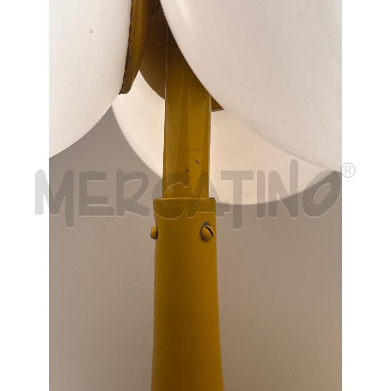 LAMPADA REGGIANI 4L. SFERE OPALINA SATINATA BASE METALLO GIALLO  | Mercatino dell'Usato Roma re di roma 2