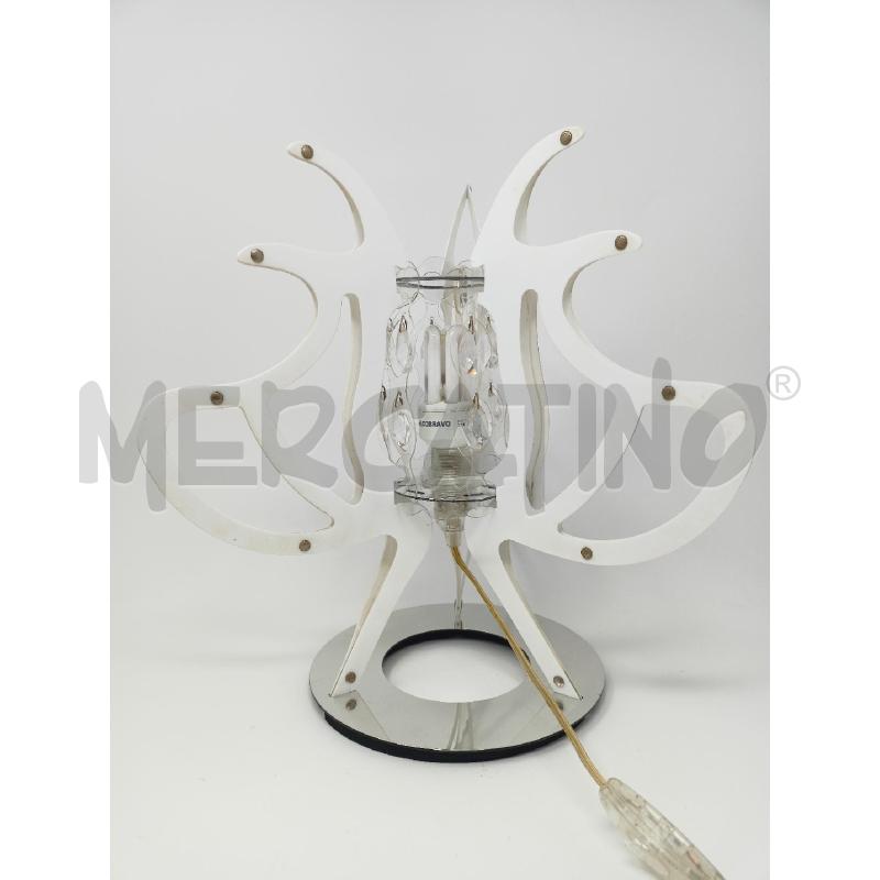 LAMPADA SLAMP BIANCA BASE CIRCOLARE INOX | Mercatino dell'Usato Roma re di roma 1