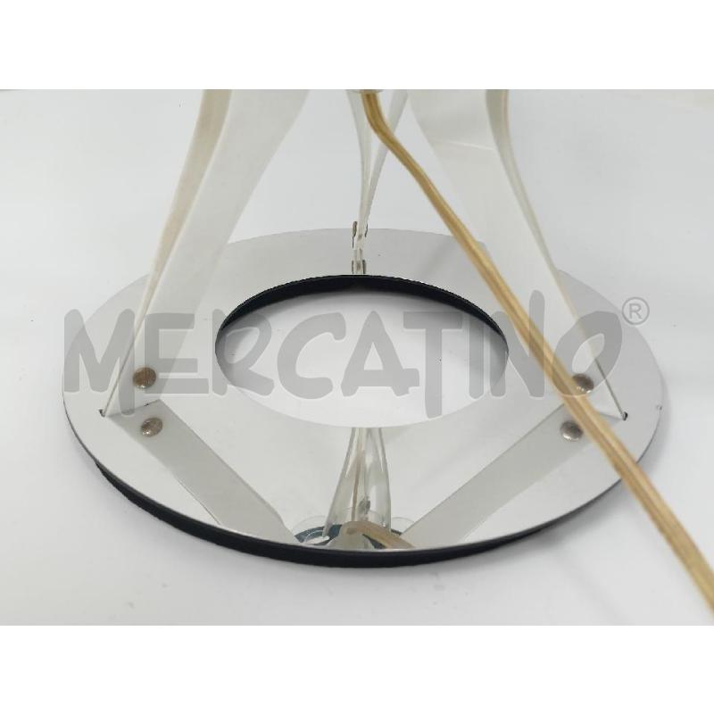 LAMPADA SLAMP BIANCA BASE CIRCOLARE INOX | Mercatino dell'Usato Roma re di roma 2
