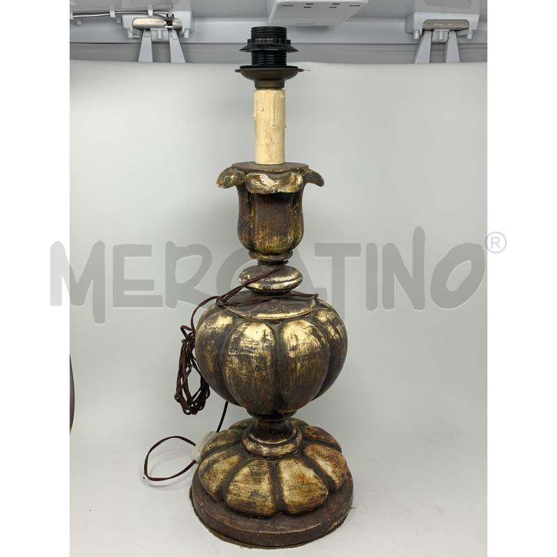 LAMPADA TORCIERE LEGNO BOMBATA | Mercatino dell'Usato Roma re di roma 1
