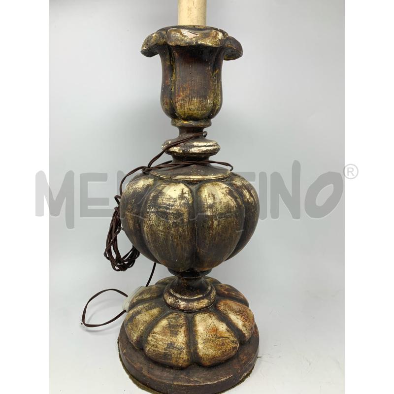 LAMPADA TORCIERE LEGNO BOMBATA | Mercatino dell'Usato Roma re di roma 2