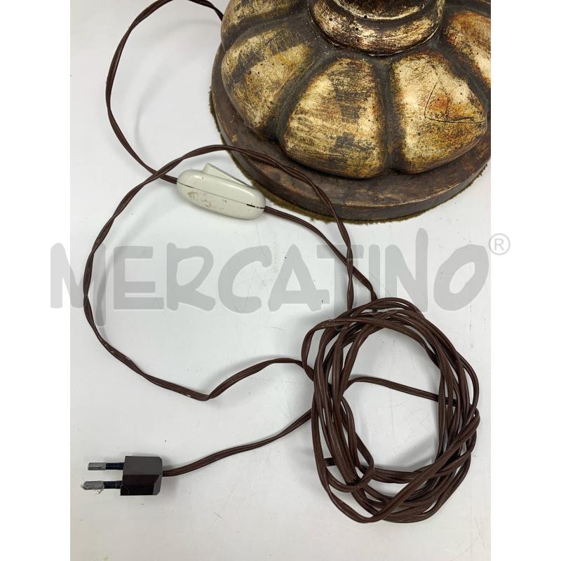 LAMPADA TORCIERE LEGNO BOMBATA | Mercatino dell'Usato Roma re di roma 4