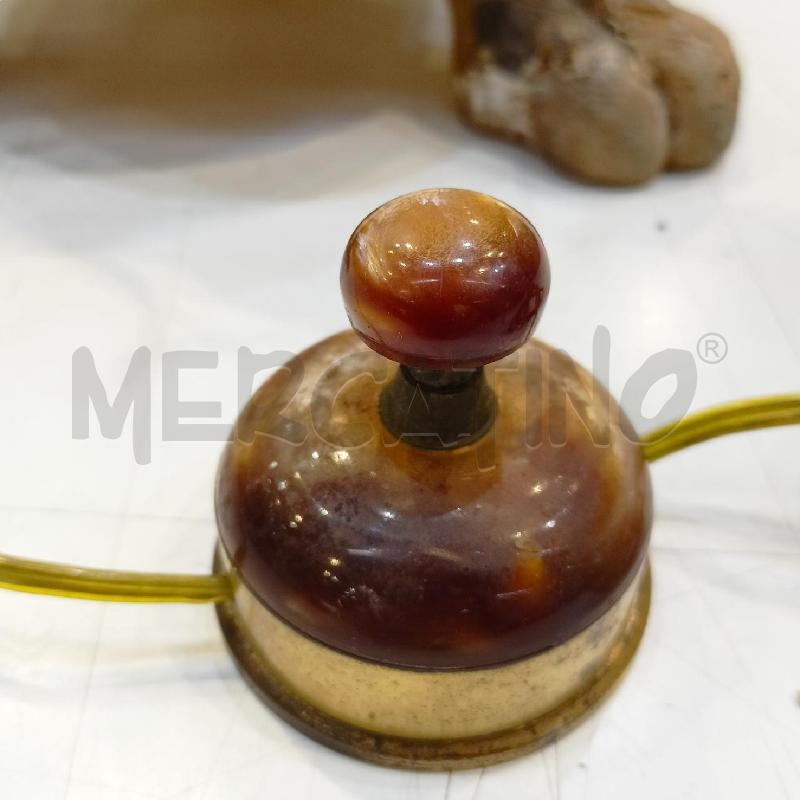 LAMPADA TORCIERE LEGNO DORATO GRIGIO CHIARO | Mercatino dell'Usato Roma re di roma 2