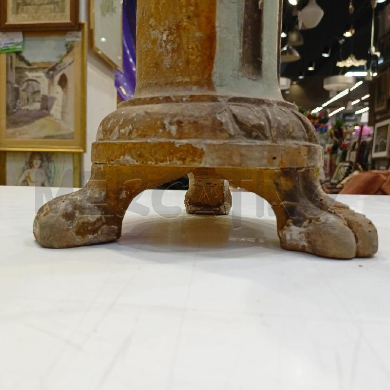 LAMPADA TORCIERE LEGNO DORATO GRIGIO CHIARO | Mercatino dell'Usato Roma re di roma 3
