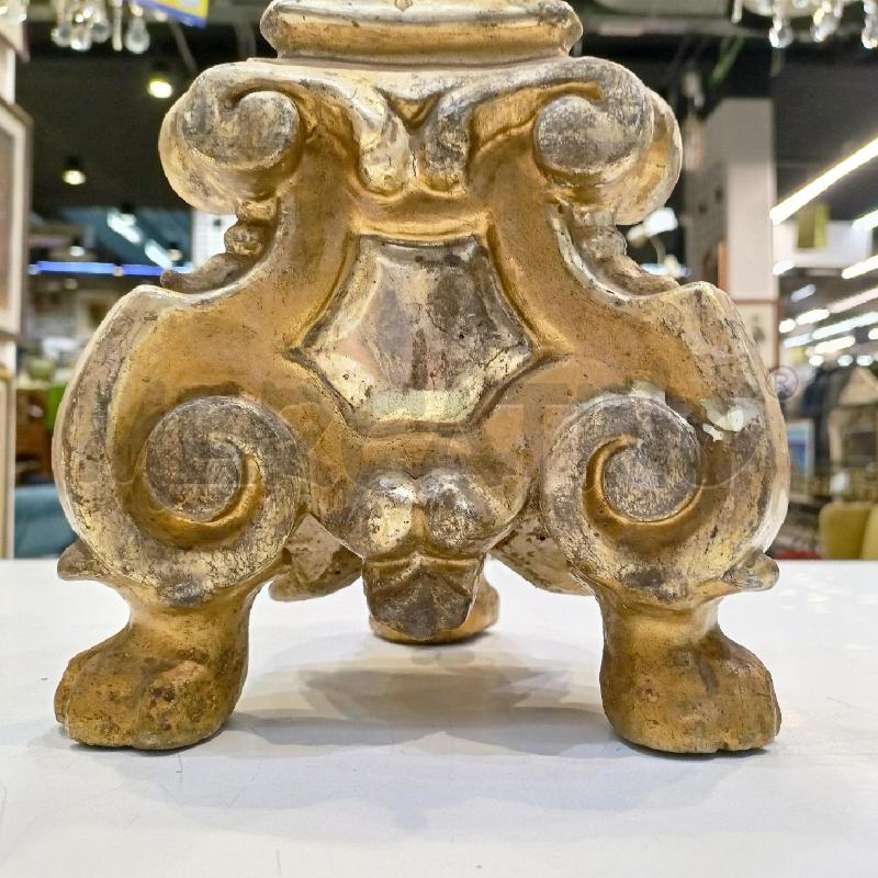 LAMPADA TORCIERE LEGNO DORATO MECCA EPOCA DIFETT | Mercatino dell'Usato Roma re di roma 2