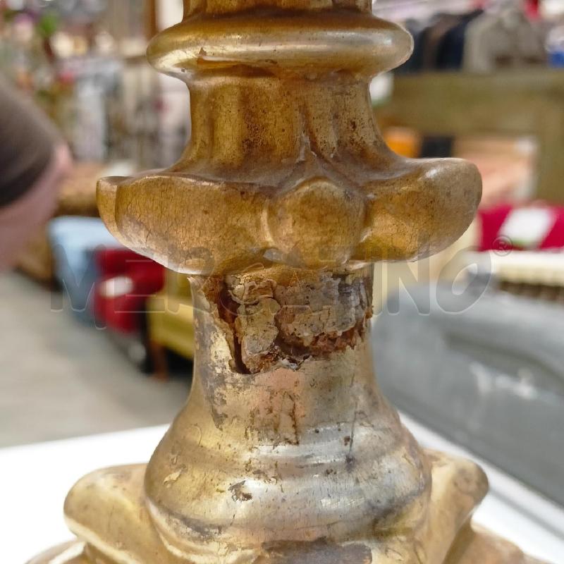 LAMPADA TORCIERE LEGNO DORATO MECCA EPOCA DIFETT | Mercatino dell'Usato Roma re di roma 5