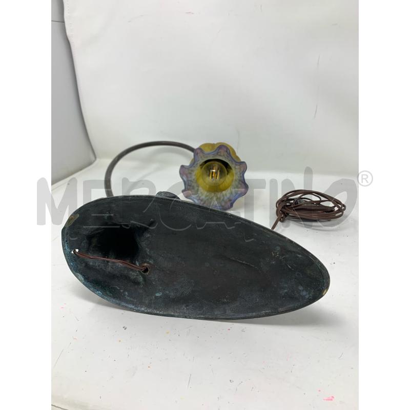 LAMPADA VENERE SDRAIATA CESTO UVA PARALLUME VETRO GIALLO VIOLA | Mercatino dell'Usato Roma re di roma 4