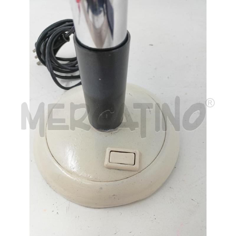 LAMPADA VINTAGE A FUNGO BIANCA METALLO PLASTICA NERA | Mercatino dell'Usato Roma re di roma 2