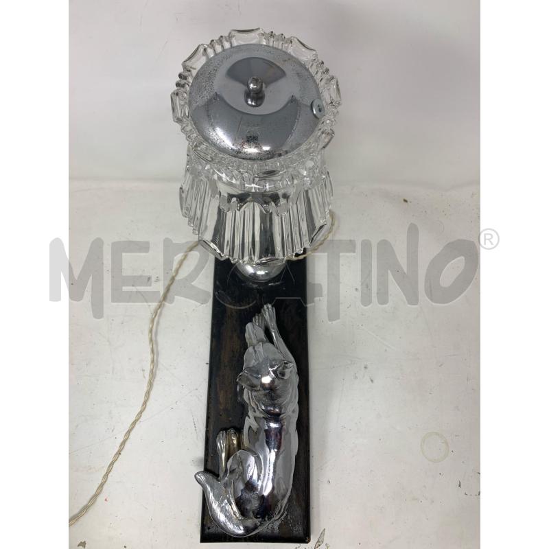LAMPADA VINTAGE PASTORE TEDESCO PARALLUMEVETRO BASE LEGNO NERO | Mercatino dell'Usato Roma re di roma 5