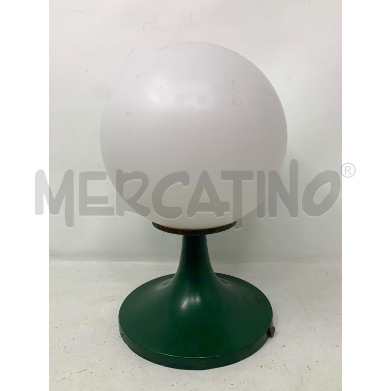 LAMPADA '60 BASE METLL VERDE PARALUME OPALINA SATINAT | Mercatino dell'Usato Roma re di roma 1