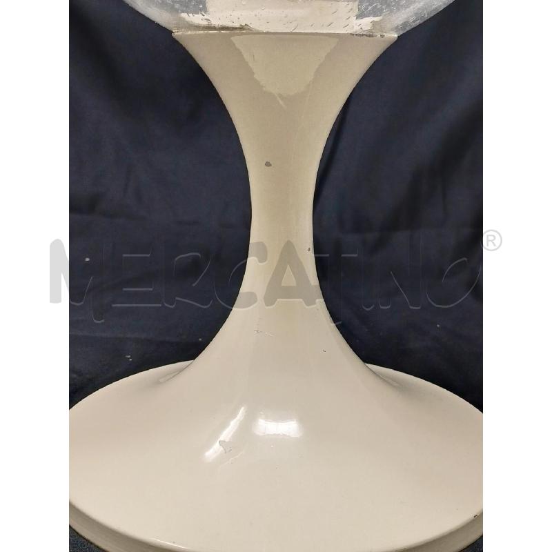 LAMPADA '70 BASE METALLA BIANCO PARALUME SFERA VETRO STRIATO BIANCO | Mercatino dell'Usato Roma re di roma 4