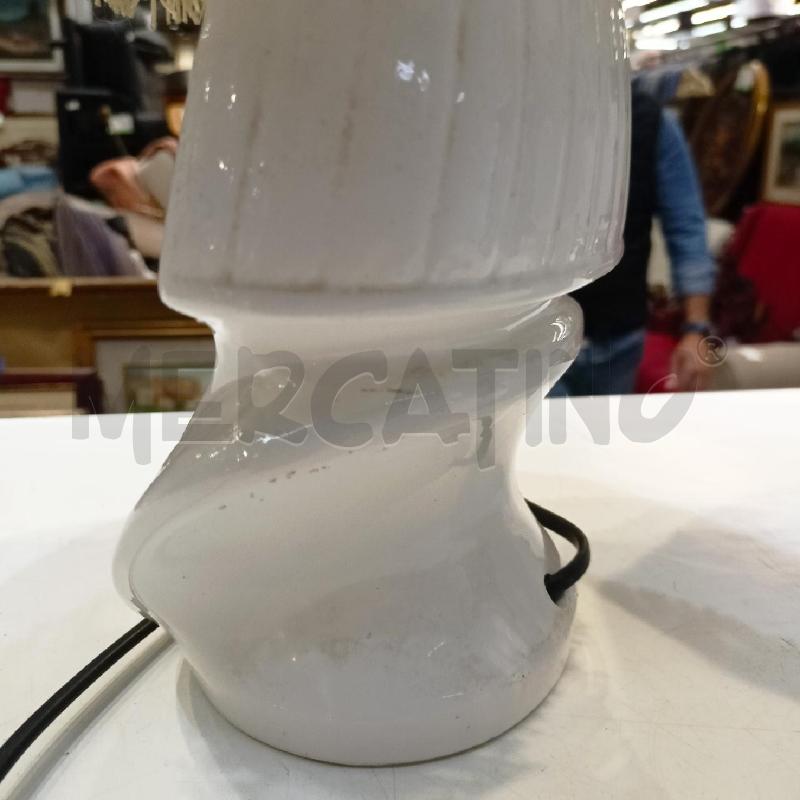 LAMPADE COPPIA BASE CERAMICA TESTE FARAONE '60 BIANCO ORO | Mercatino dell'Usato Roma re di roma 4