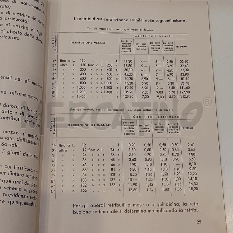 LA PREVIDENZA SOCIALE 1941 ISTITUTO NAZIONALE FASCISTA | Mercatino dell'Usato Roma re di roma 5