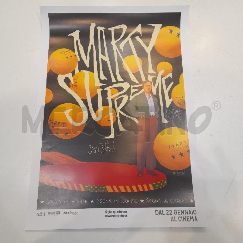 LOCANDINA CINEMA MARTY SUPREME BY GIO QUASIROSSO 30X42 CM | Mercatino dell'Usato Roma re di roma 1