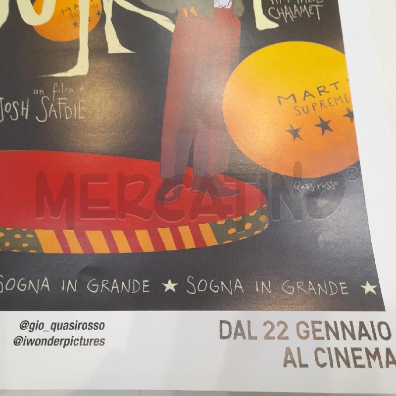 LOCANDINA CINEMA MARTY SUPREME BY GIO QUASIROSSO 30X42 CM | Mercatino dell'Usato Roma re di roma 3