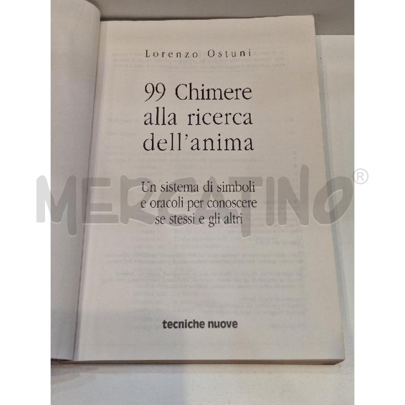 LORENZO OSTUNI 99 CHIMERE ALLA RICERCA DELL'ANIMA  | Mercatino dell'Usato Roma re di roma 4
