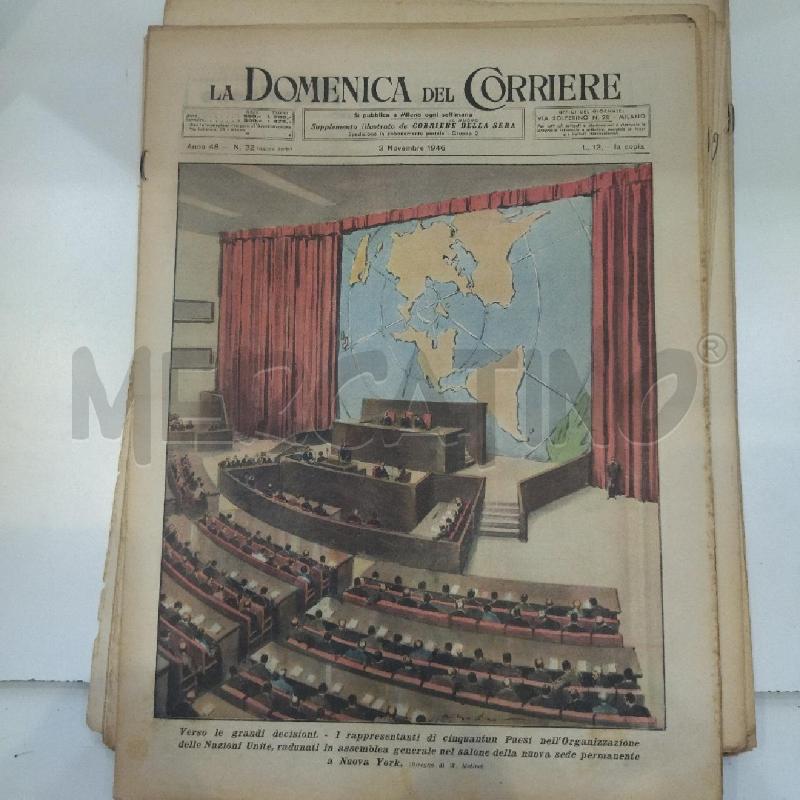 LOTTO 36 RIVISTE DOMENICA CORRIERE 1946 | Mercatino dell'Usato Roma re di roma 3