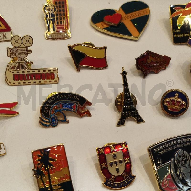 LOTTO 45 SPILLE METALLO SMALTATO SOUVENIR E VIAGGI | Mercatino dell'Usato Roma re di roma 5