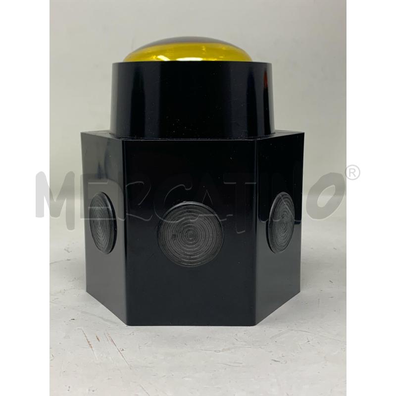 LOTTO 4 LAMPADE FARI COLORATE BASE ESAGONALE PLASTICA NERA | Mercatino dell'Usato Roma re di roma 2