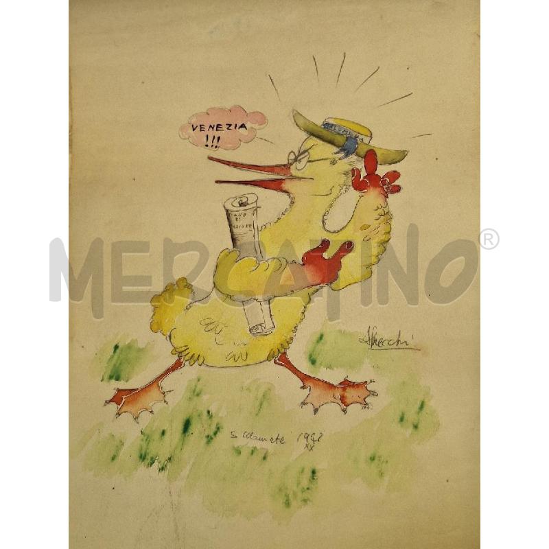 LOTTO 6 CARICATURE DAL SET DEL FILM MALOMBRA 1942  | Mercatino dell'Usato Roma re di roma 3