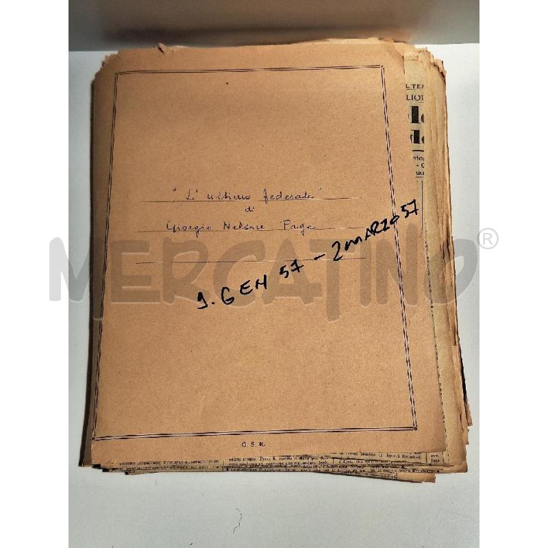 LOTTO GIORNALI L'ULTIMO FEDERALE 1957 | Mercatino dell'Usato Roma re di roma 1