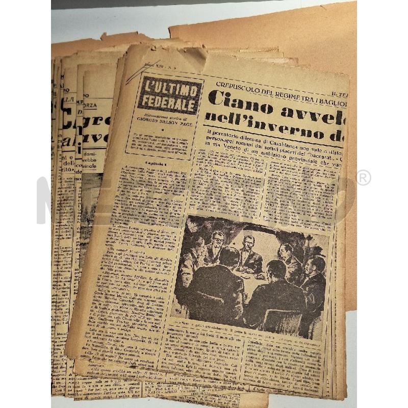 LOTTO GIORNALI L'ULTIMO FEDERALE 1957 | Mercatino dell'Usato Roma re di roma 4