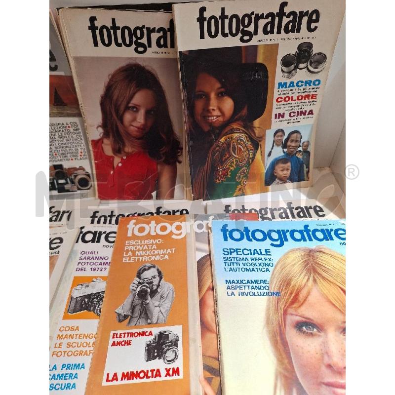 LOTTO RIVISTE FOTOGRAFARE 1972 12 NUMERI ANNATA COMPLETA CON ALMANACCO  | Mercatino dell'Usato Roma re di roma 3