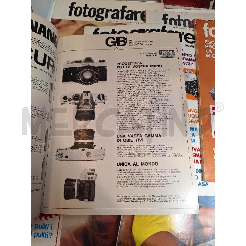 LOTTO RIVISTE FOTOGRAFARE 1972 12 NUMERI ANNATA COMPLETA CON ALMANACCO  | Mercatino dell'Usato Roma re di roma 4